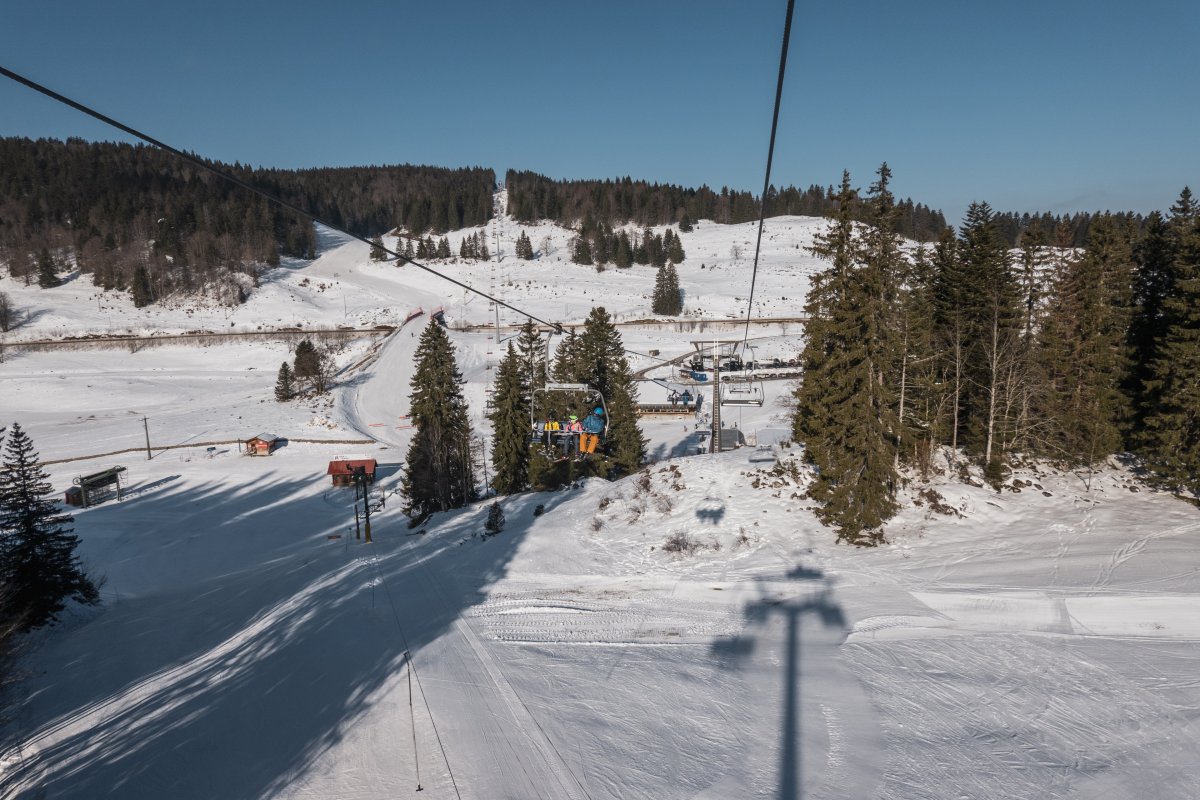 Sesselbahn Les Dappes-La Dôle, Februar 2023