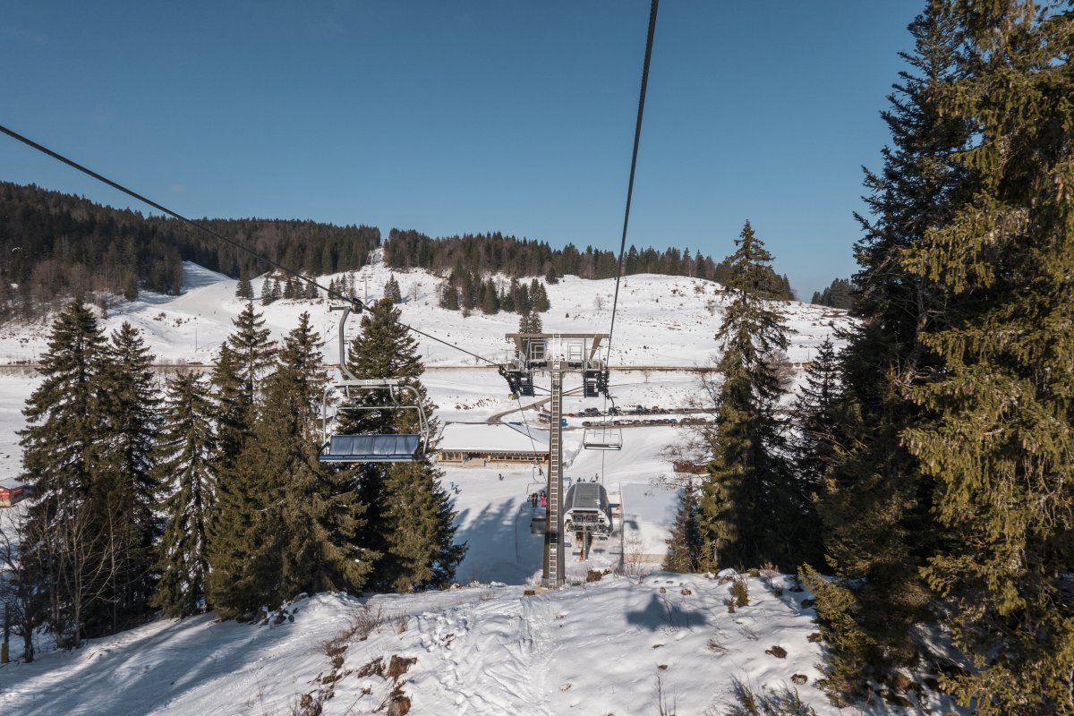 Sesselbahn Les Dappes-La Dôle, Februar 2023