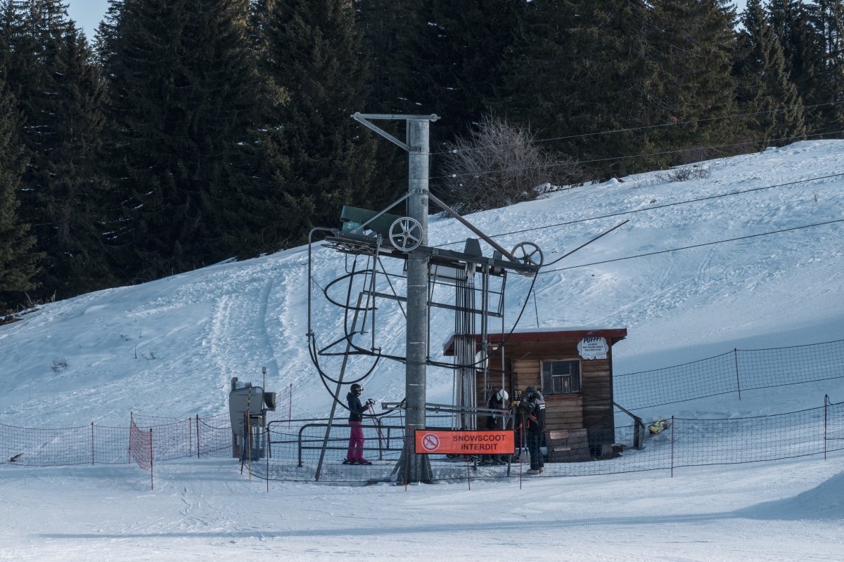 Talstation des Schlepplifts Cuvaloup 2, Februar 2023