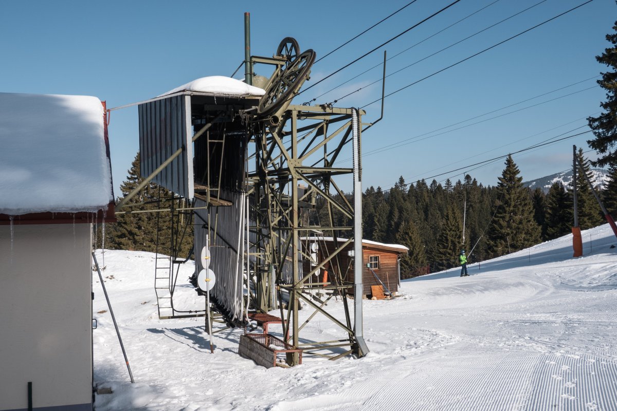 Talstation des Schlepplifts Cuvaloup 1, Februar 2023