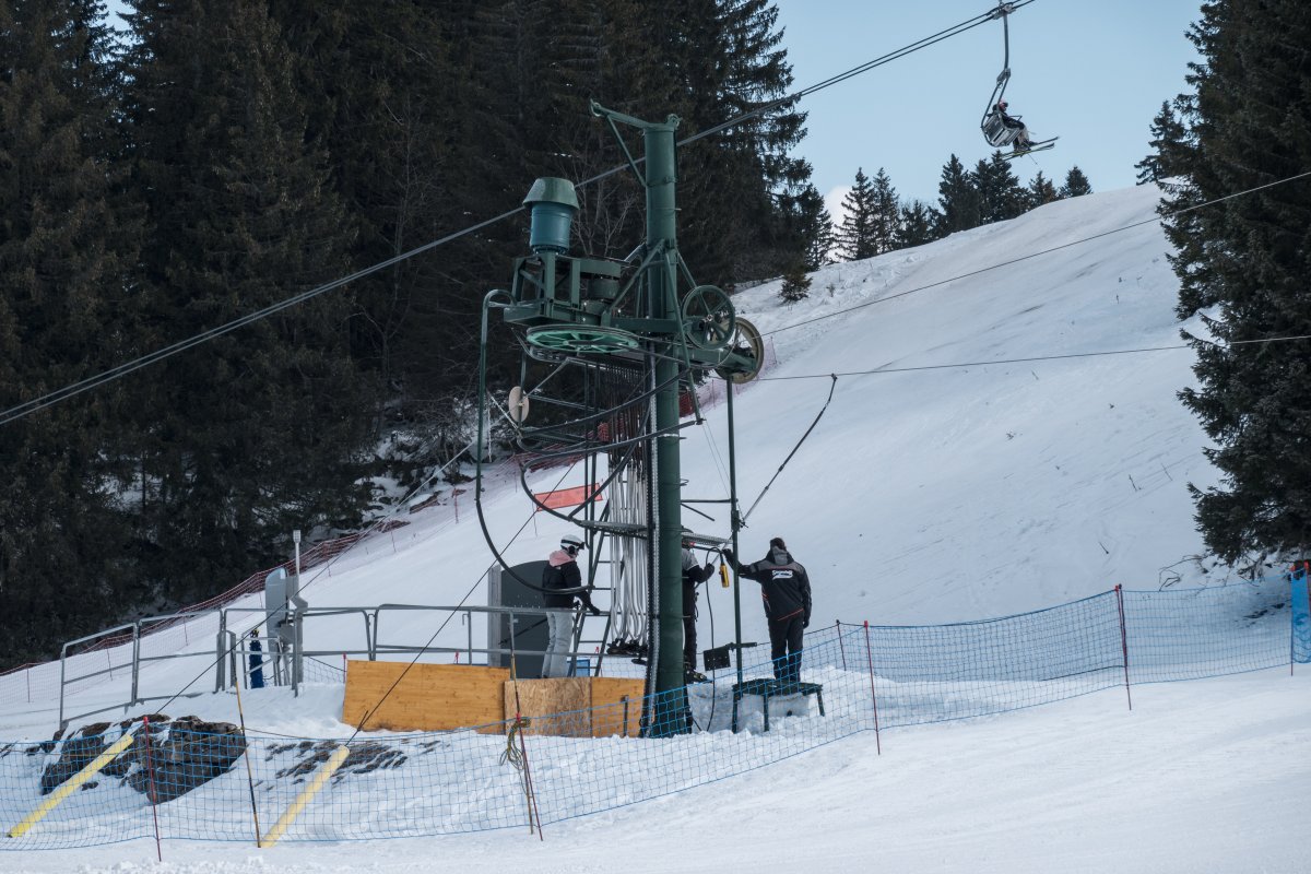Talstation des Schlepplifts Reculet Dessous, Februar 2023