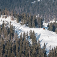 Bergstation des Schlepplifts Les Léseneys, Februar 2023
