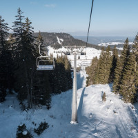 Sesselbahn Les Dappes-La Dôle, Februar 2023