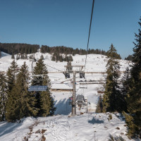 Sesselbahn Les Dappes-La Dôle, Februar 2023