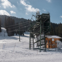 Talstation des Schlepplifts Les Léseneys, Februar 2023