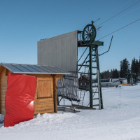 Talstation des Schlepplifts Les Léseneys, Februar 2023