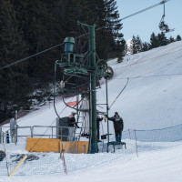 Talstation des Schlepplifts Reculet Dessous, Februar 2023