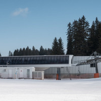 Talstation der Sesselbahn Les Dappes-La Dôle, Februar 2023