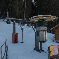 Talstation des Schlepplifts Tabagnoz 1, Februar 2023