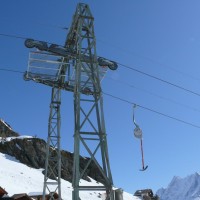 Schlepplift Lauchernalp-Stafel, April 2009