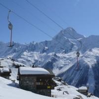 Schlepplift Lauchernalp-Stafel, April 2009