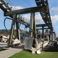 Talstation der Luftseilbahn Miglieglia-Monte Lema. Die Bahn ersetzte die einzige Von Roll VR101 der Südschweiz, Oktober 2010