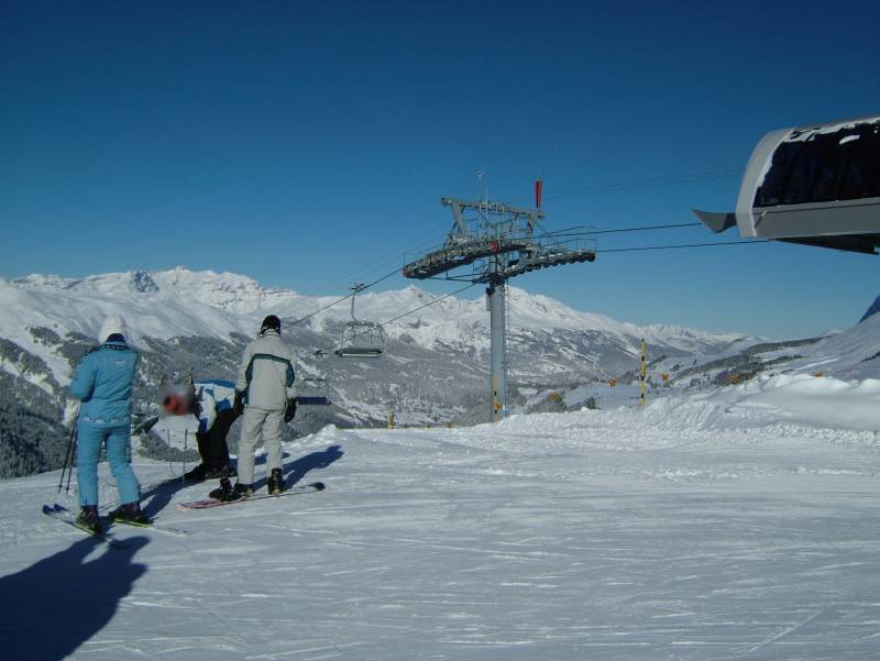 Bergstation der Sesselbahn Parpan-Heimberg, Februar 2005