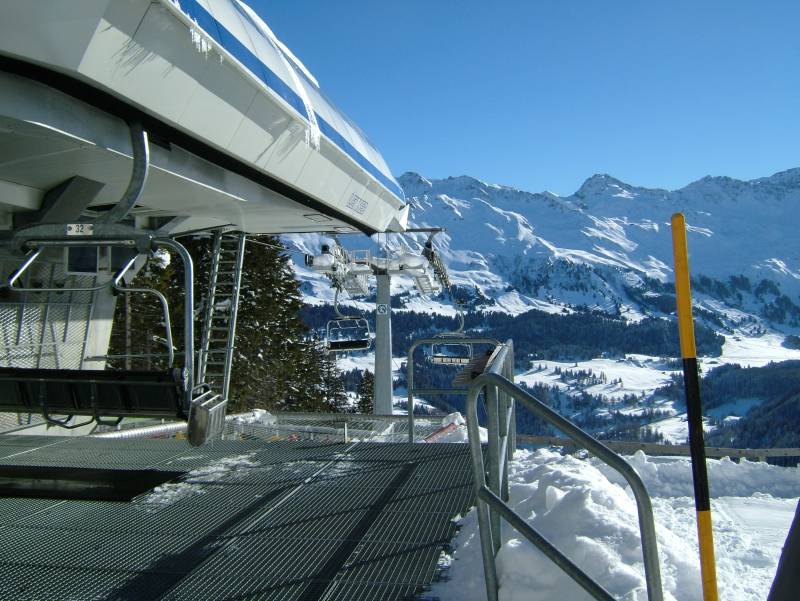 Bergstation der Sesselbahn Churwalden-Pradaschier, Februar 2005