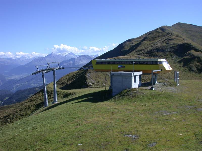 Bergstation der Sesselbahn Alp Lavoz-Steinhaus, August 2005