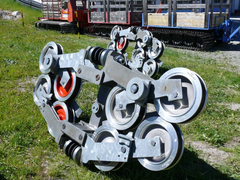 Rollenbatterien der Sesselbahn Rungg-Stätzerhorn, August 2007