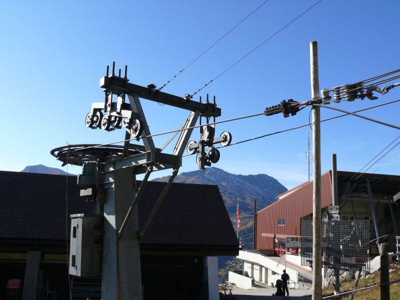 Seilwechsel am Schlepplift Crappa Grossa, Oktober 2008