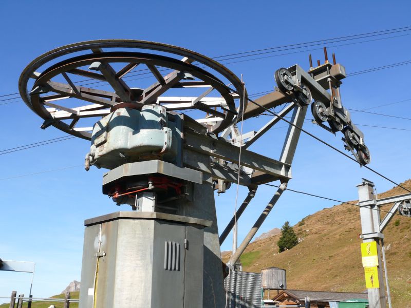 Seilwechsel am Schlepplift Crappa Grossa, Oktober 2008