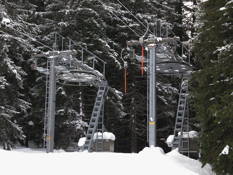 Bergstationen der Schlepplifte Fadail, Dezember 2008