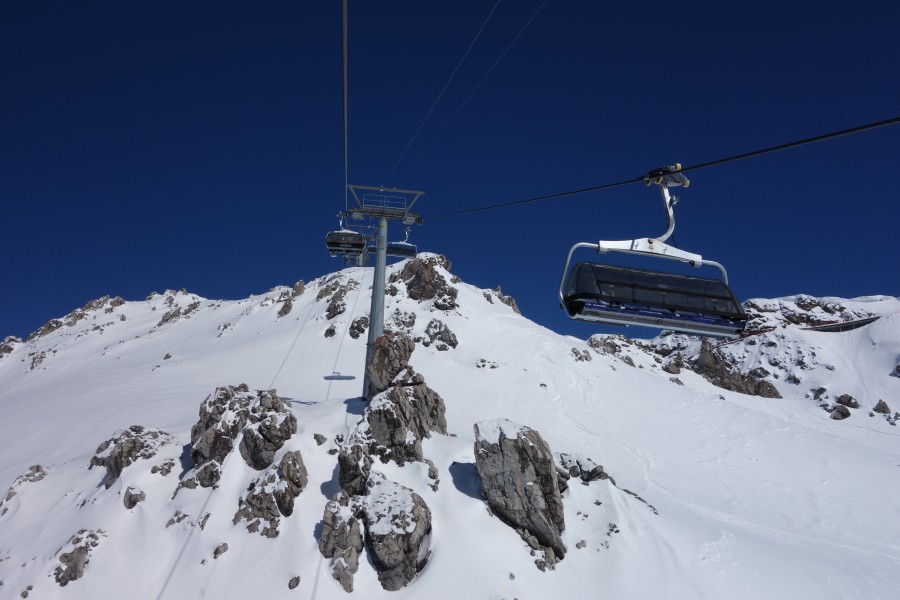 Sesselbahn Scharmoin-Stivetta Weisshorn, März 2013