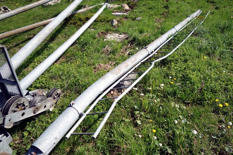 Beschädigungen am Stützenschaft der Stütze 2, Juli 2013