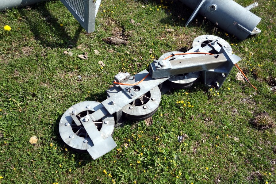 Zerlegte Stütze 4 des Schlepplifts Weisshorn 2, Juli 2013