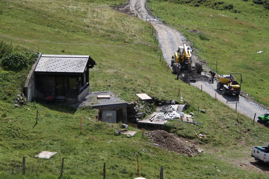 Ehemalige Talstation des Schlepplifts Weisshorn 2, August 2013