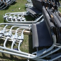 Sessel der Sesselbahn Motta-Schwarzhorn, Juni 2013