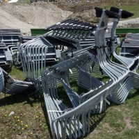 Sessel der Sesselbahn Motta-Schwarzhorn, Juni 2013