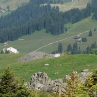 Fundament der neuen Sesselbahn Heimberg-Motta, Juli 2013
