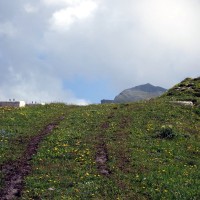 Fundamente von Stütze 4 des Schlepplifts Weisshorn 2, Juli 2013