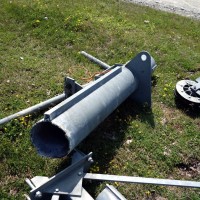 Zerlegte Stütze 4 des Schlepplifts Weisshorn 2, Juli 2013