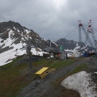 Bauseilbahn für die künftige Luftseilbahn Hörnli-Urdenfürggli, Juli 2013