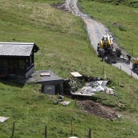 Ehemalige Talstation des Schlepplifts Weisshorn 2, August 2013
