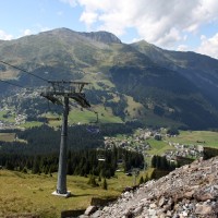 Talstationsbereich der Sesselbahn Heimberg-Motta, August 2013