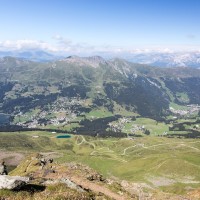 Lenzerheide mit der neuen Sesselbahn Heimberg-Motta, August 2014