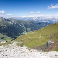 Blick auf die Sesselbahn Motta-Urdenfürggli, August 2014
