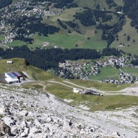Motta mit den Stationen der beiden neuen Sesselbahnen Heimberg-Motta und Motta-Urdenfürggli, August 2014