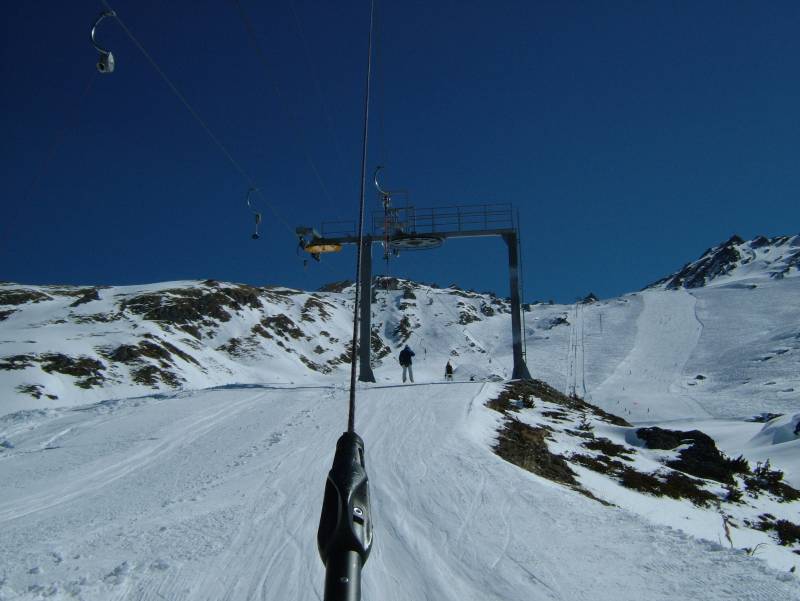 Schlepplifte Greppon Blanc, April 2006