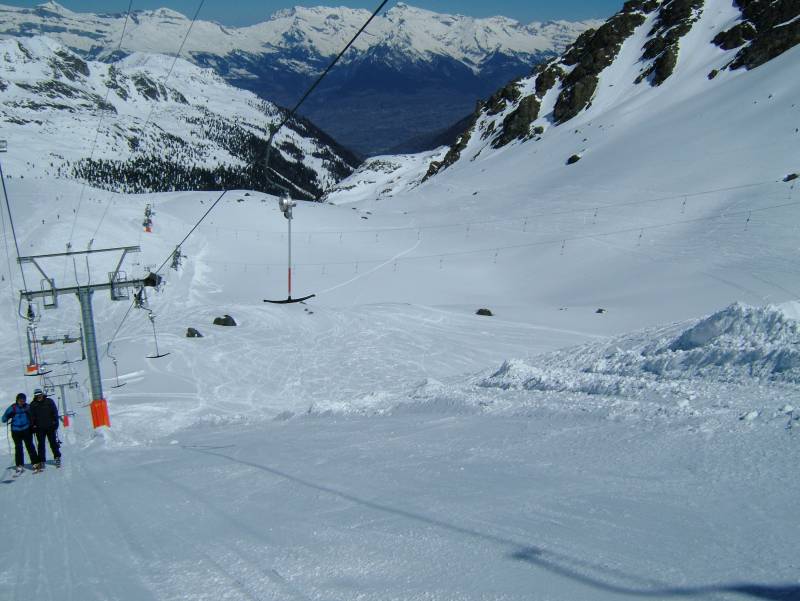 Schlepplifte Glacier des Gentianes, April 2006