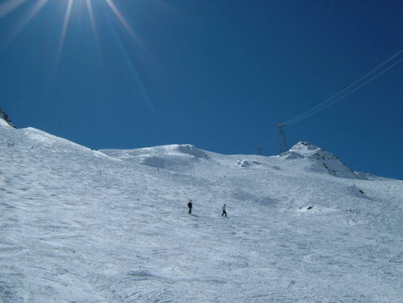 Luftseilbahn Tortin-Col des Gentianes, April 2006