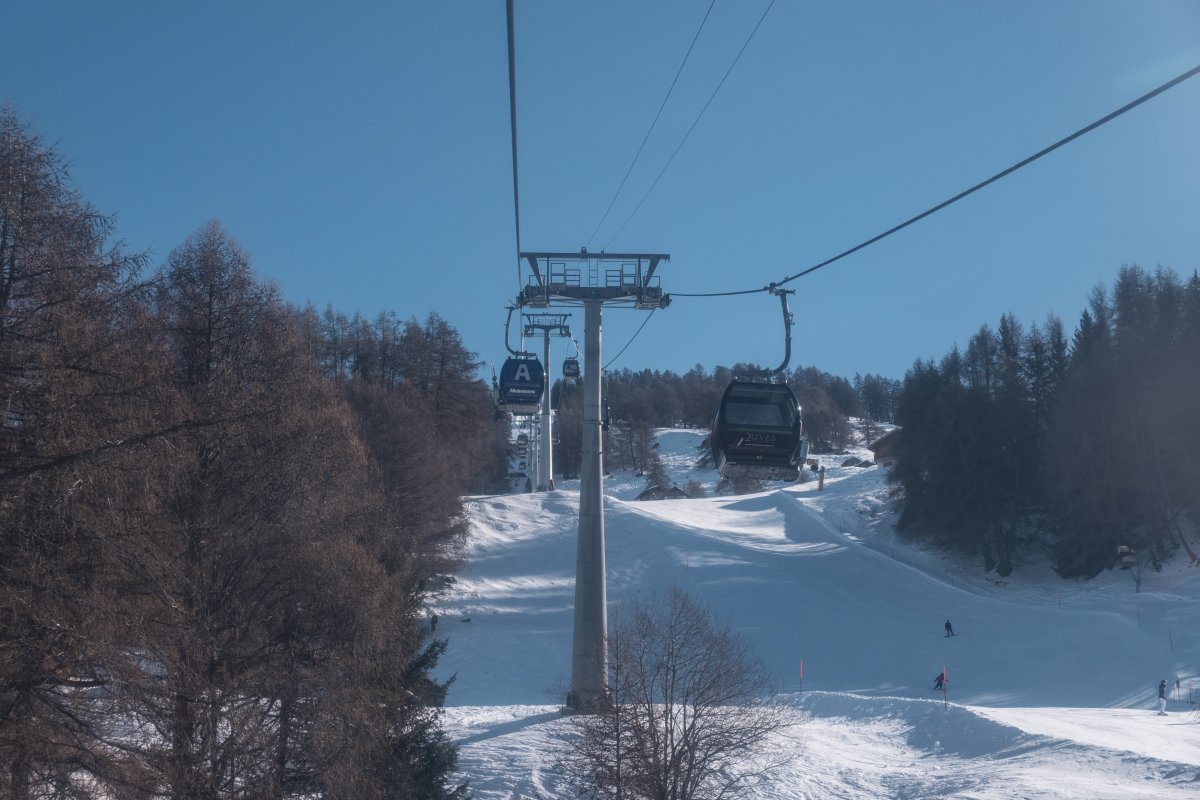 Kabinenbahn Veysonnaz-Thyon, Februar 2023