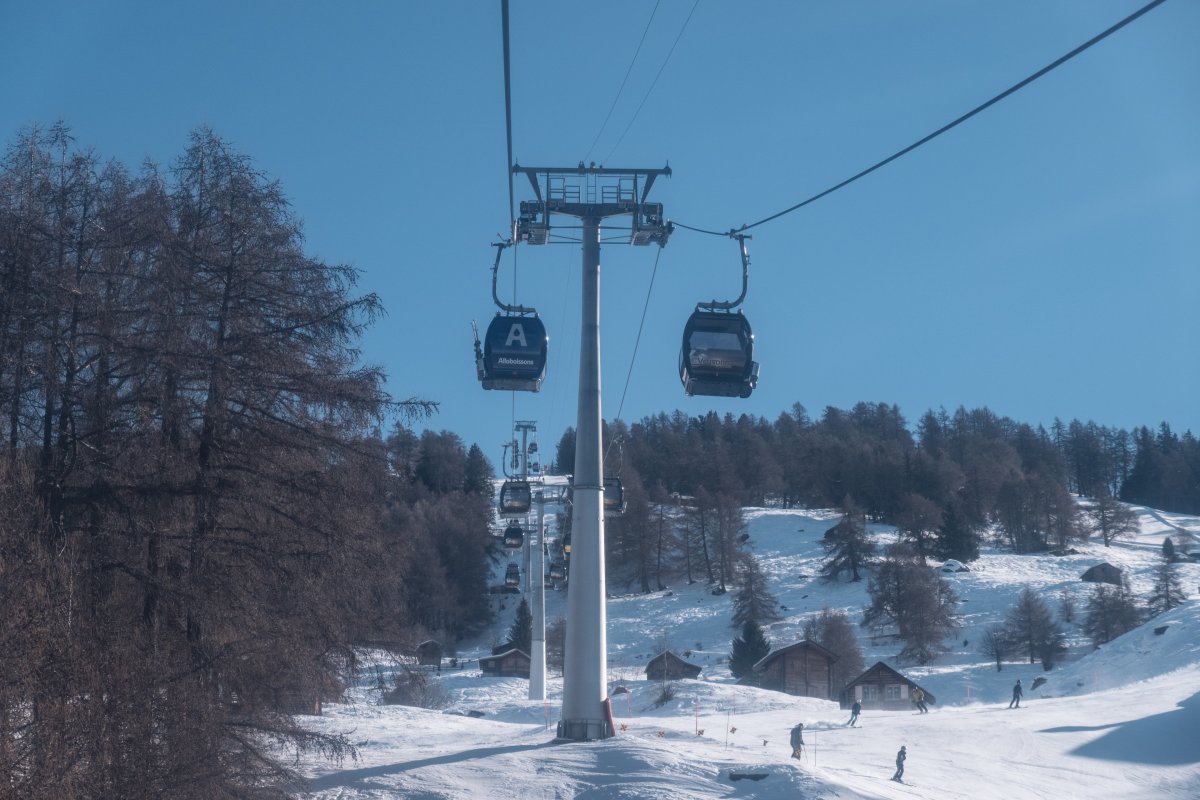Kabinenbahn Veysonnaz-Thyon, Februar 2023