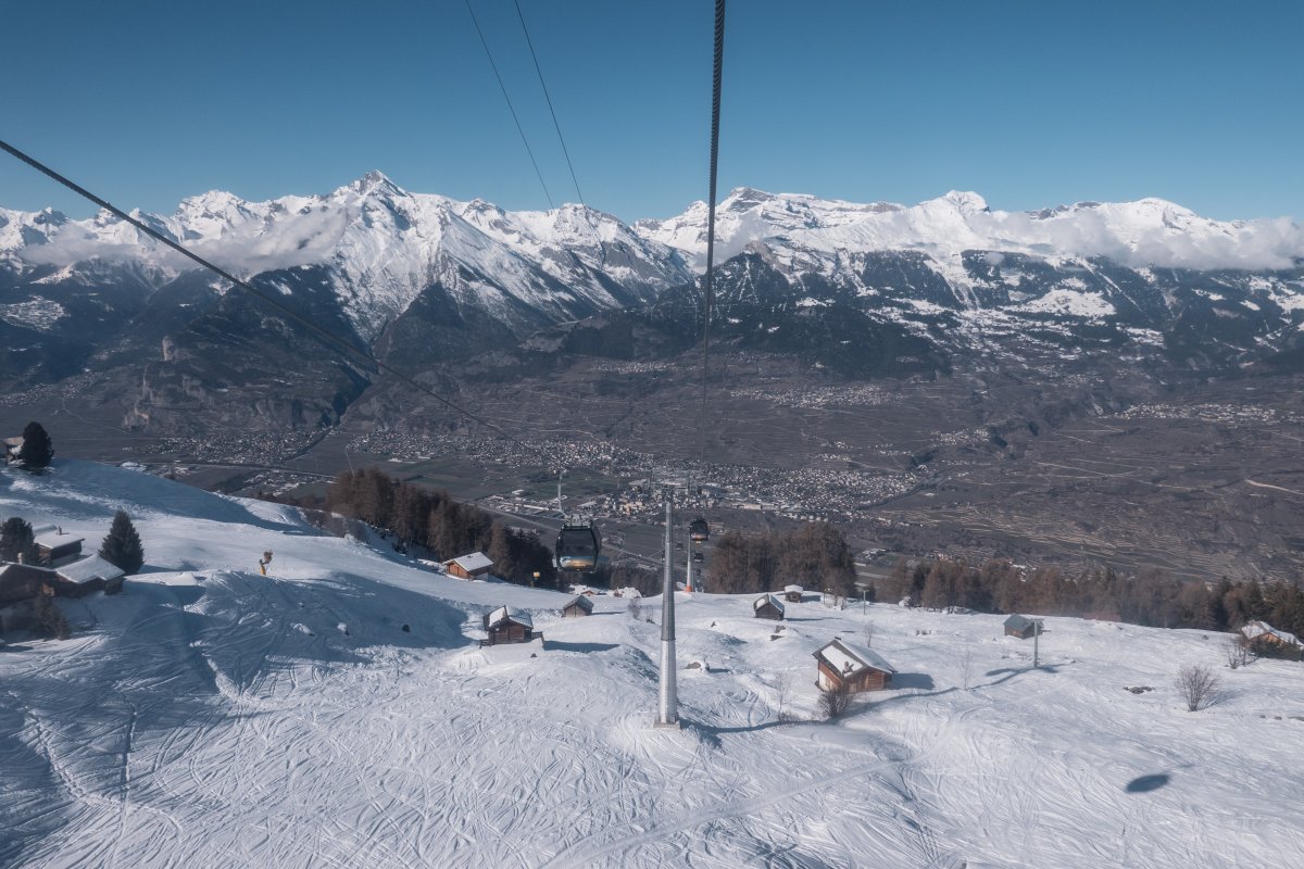 Kabinenbahn Veysonnaz-Thyon, Februar 2023