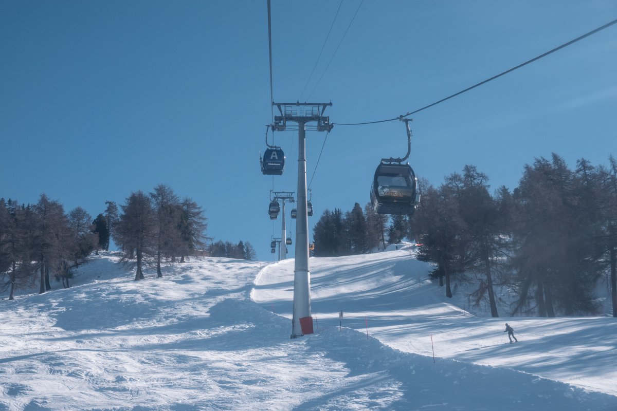 Kabinenbahn Veysonnaz-Thyon, Februar 2023