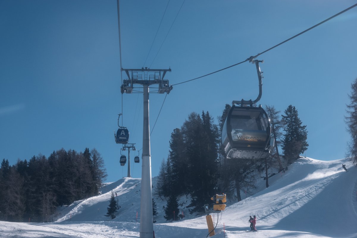 Kabinenbahn Veysonnaz-Thyon, Februar 2023