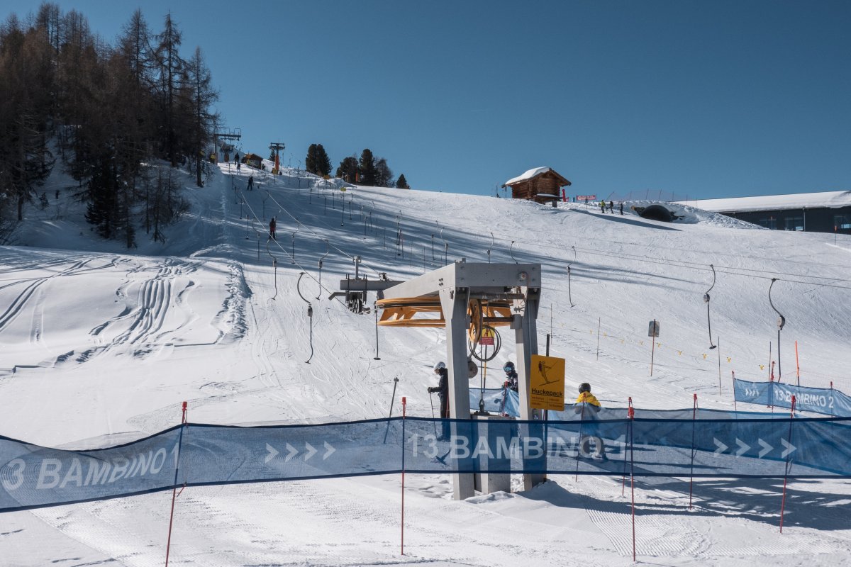 Talstationen der Schlepplifte Bambino, Februar 2023