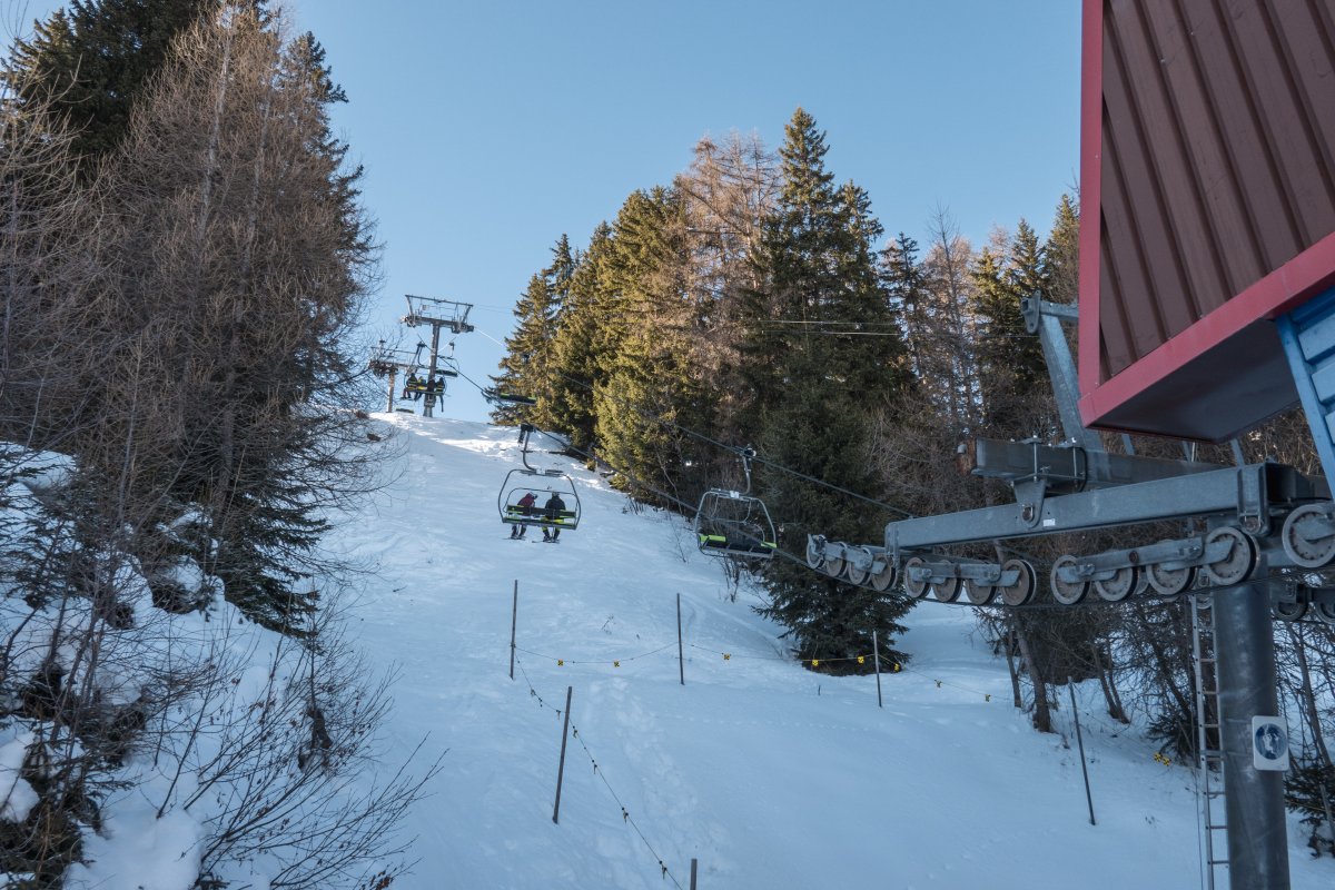 Sesselbahn Les Collons-La Trabanta, Februar 2023