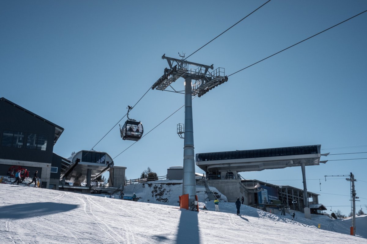 Kabinenbahn Mayens de l'Ours-Thyon, Februar 2023