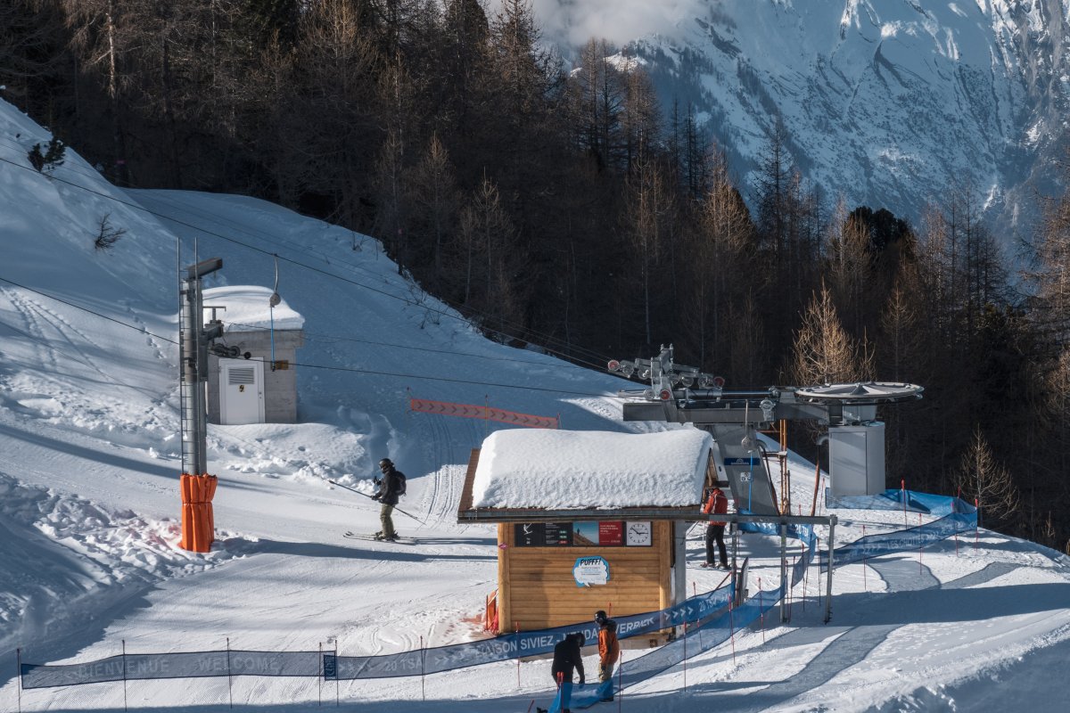 Talstation des Schlepplifts La Tsa, Februar 2023